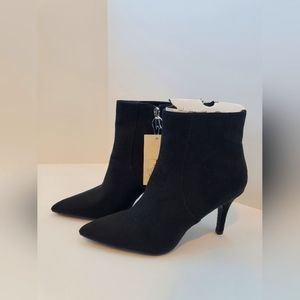 Black Faux Suede Boots Size 7 NWT